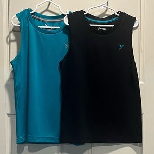 Boys 6/7 Old Navy Active Kids Teal and Black Tank Tops